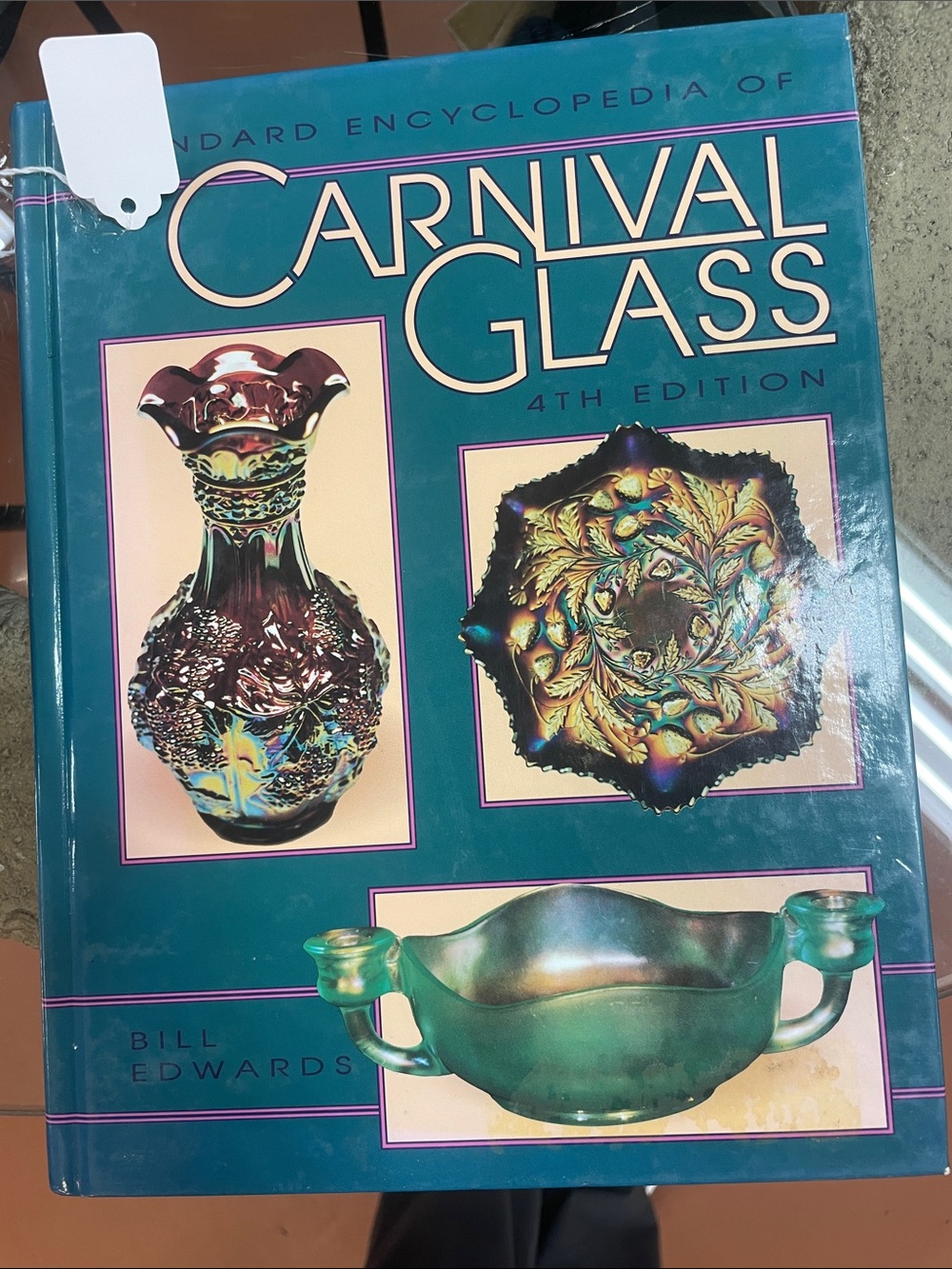 Carnival Glass 4th Edition Hardcover Book - Teal Cover  Pages are perfect.